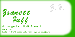 zsanett huff business card